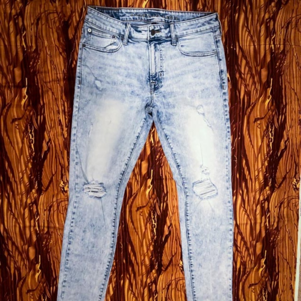 Womens AE Acid Wash Jeans 33x32